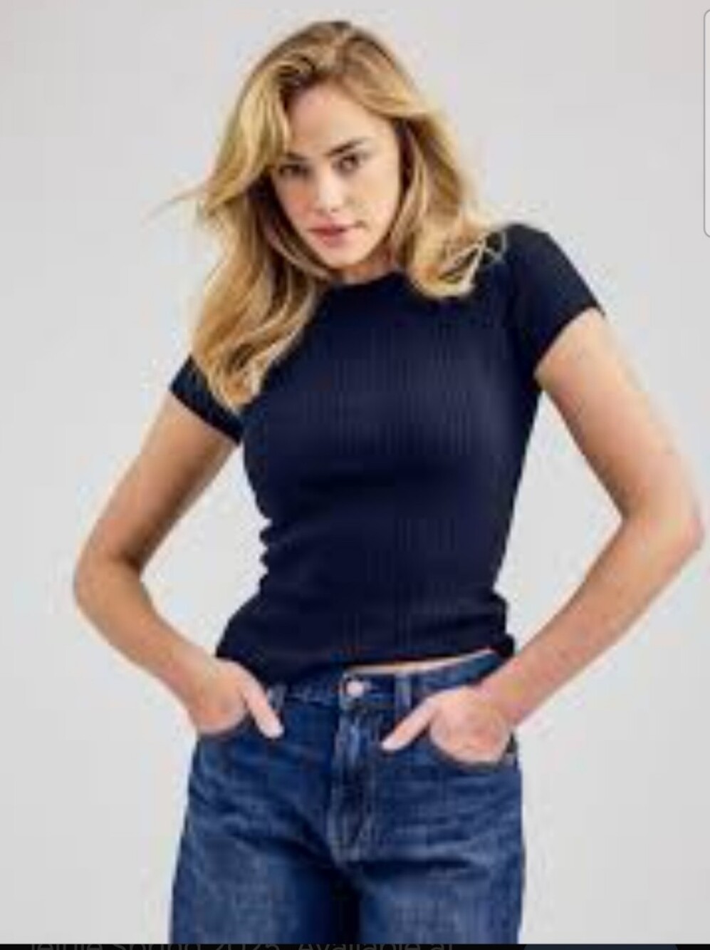Lejule Navy Cotton Tee